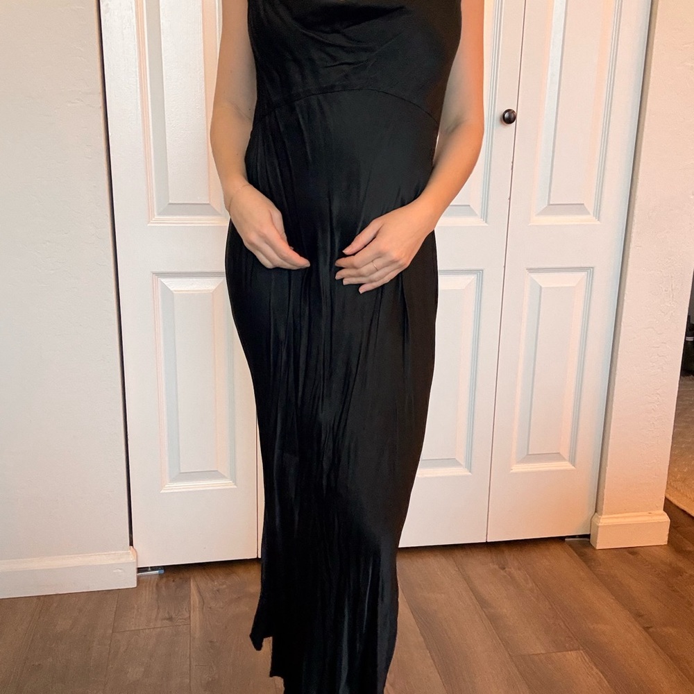 Anthropologie Elegant Black Evening Gown